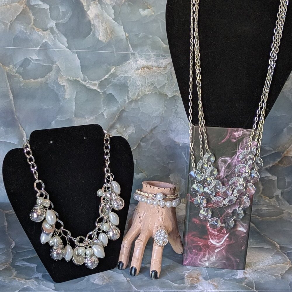 Fashion Jewelry Set: 2 Statement Necklaces